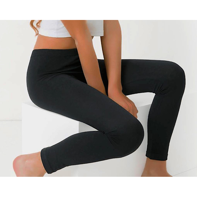 Made in Europe High Quality Comfortable And Breathable Girls Leggings BLACK